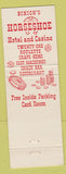 Matchbook Cover - Binion's Horseshoe Hotel Casino Las Vegas NV