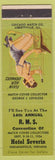 Matchbook Cover - RMS Hotel Severin Indianapolis IN 1954 pinup Fixin Drawers