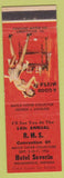 Matchbook Cover - RMS Hotel Severin Indianapolis IN 1954 pinup Cocktail Mixing