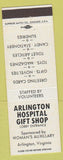 Matchbook Cover - Arlington Hospital Gift Shop Arlington VA white