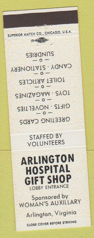 Matchbook Cover - Arlington Hospital Gift Shop Arlington VA white