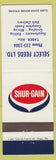 Matchbook Cover - Shur Gain Feeds Taber AB
