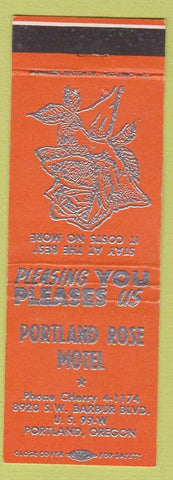 Matchbook Cover - Portland Rose Motel Portland OR orange