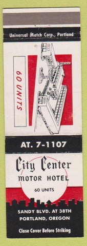 Matchbook Cover - City Center Motor Hotel Portland OR