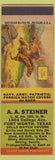 Matchbook Cover - AA Steiner Match Collector Fort Worth TX horse riding