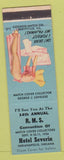 Matchbook Cover - RMS Hotel Severin Indianapolis IN 1954 pinup Forgot Pajamas