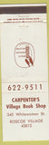 Matchbook Cover - Carpenter's Book Store Coshocton OH WEAR