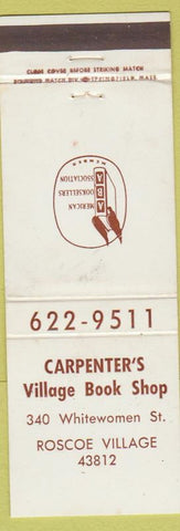 Matchbook Cover - Carpenter's Book Store Coshocton OH WEAR
