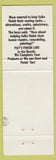Matchbook Cover - Pat's Finish Line Sewing Store Newport OR