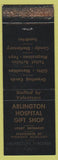 Matchbook Cover - Arlington Hospital Gift Shop Arlington VA black WORN