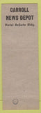 Matchbook Cover - Hotel DeSoto Galena IL pink