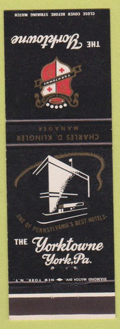 Matchbook Cover - Yorktowne Hotel York PA Charles Klingler