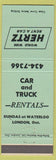 Matchbook Cover - Hertz Rent a Car London ON green