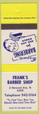 Matchbook Cover - Frank's Barber Shop Ajax ON Canada