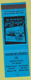 Matchbook Cover - Ivan and Sons Builders Moncton Bathurst NB blue
