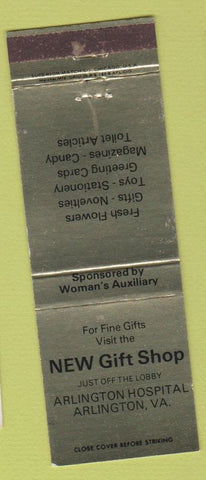 Matchbook Cover - New Gift Shop Arlington VA Hospital gold