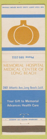 Matchbook Cover - Long Beach CA Memorial Hospital