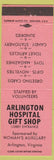 Matchbook Cover - Arlington Hospital Gift Shop Arlington VA salmon