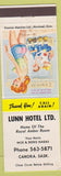 Matchbook Cover - Lunn Hotel Canora SK hillbilly