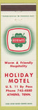 Matchbook Cover - Holiday Motel Athens TN