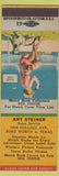 Matchbook Cover - Art Steiner Fort Worth TX Match Collector pinup Plane View