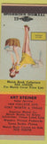 Matchbook Cover - Art Steiner Fort Worth TX Match Collector pinup Belle Ringer