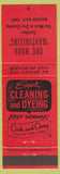 Matchbook Cover - Dry Cleaning Martinizing North Bay ON red