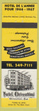 Matchbook Cover - Hotel Chicoutimi QC #2
