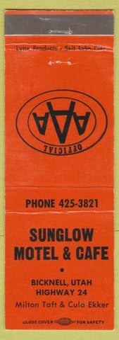 Matchbook Cover - Sunglow Motel Cafe Bicknell UT