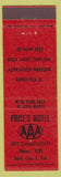 Matchbook Cover - Price's Motel Rapid City SD