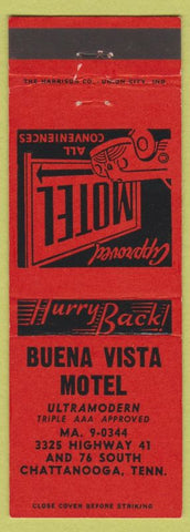 Matchbook Cover - Buena Vista Motel Chattanooga TN