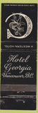 Matchbook Cover - Hotel Georgia Vancouver BC WEAR