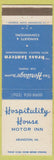 Matchbook Cover - Hospitality House Motor Inn Arlington VA