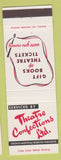 Matchbook Cover - Theatre Confections Toronto Montreal Winnipeg Vancouver