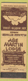 Matchbook Cover - Abe Martin Lodge Nashville IN WEAR
