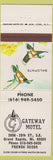 Matchbook Cover - Gateway Motel Grand Rapids MI