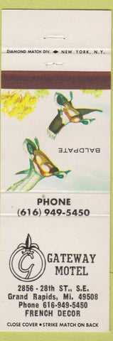 Matchbook Cover - Gateway Motel Grand Rapids MI