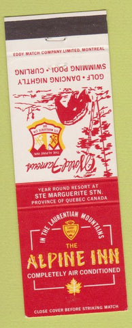 Matchbook Cover - Alpine Inn ST Margerite QC