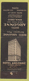 Matchbook Cover - Hotel Argonne Lima OH