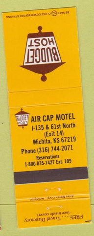 Matchbook Cover - Budget Host Motel Air Cap Wichita KS