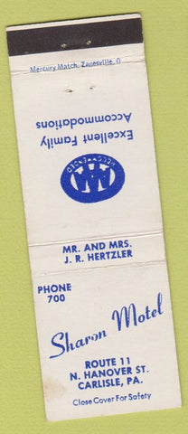 Matchbook Cover - Sharon Motel Carlisle PA WEAR