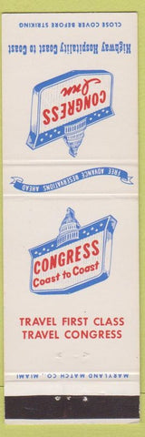 Matchbook Cover - Congress Inns Motels Santee SC