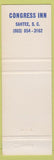 Matchbook Cover - Congress Inns Motels Santee SC