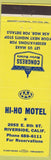 Matchbook Cover - Hi Ho Motel Riverside CA