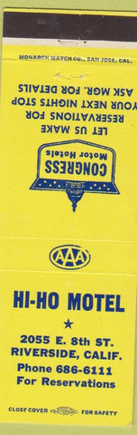 Matchbook Cover - Hi Ho Motel Riverside CA