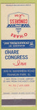 Matchbook Cover - Congress Inn O'Hare Franklin Park IL Chicago