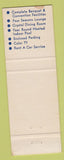 Matchbook Cover - Congress Inn O'Hare Franklin Park IL Chicago