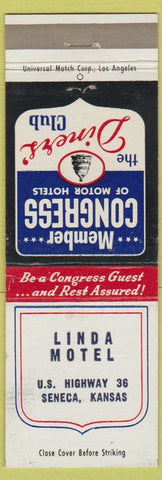 Matchbook Cover - Lina Motel Seneca KS