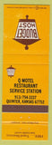 Matchbook Cover - Q Motel Restaurant oil gas Quinter KS