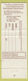 Matchbook Cover - Q Motel Restaurant oil gas Quinter KS